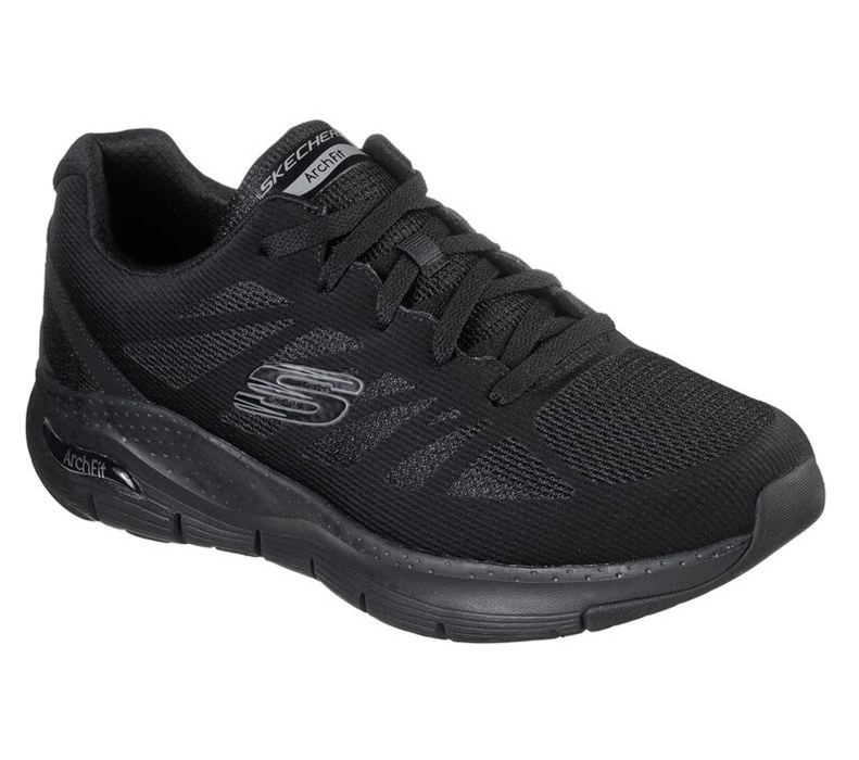 Skechers Herr Svarta Sneakers - Arch Fit - Charge Back - Sverige (NGRAM-2897)